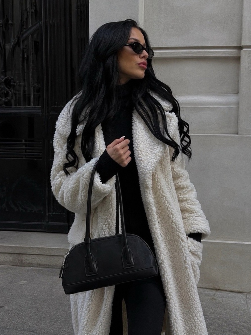 Zara Faux Leather Shoulder Bag